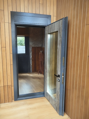 Порошковая дверь со стеклом Порошковая дверь со стеклом